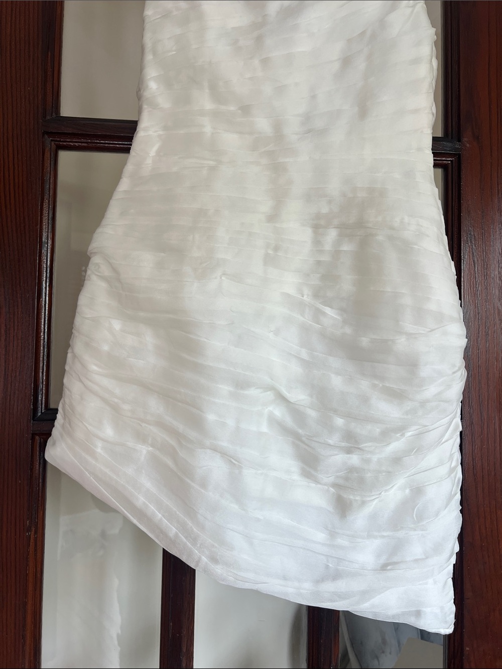 BHLDN by Anthropologie White One-Shoulder Ruffled Cocktail Dress - Picture 8 of 10